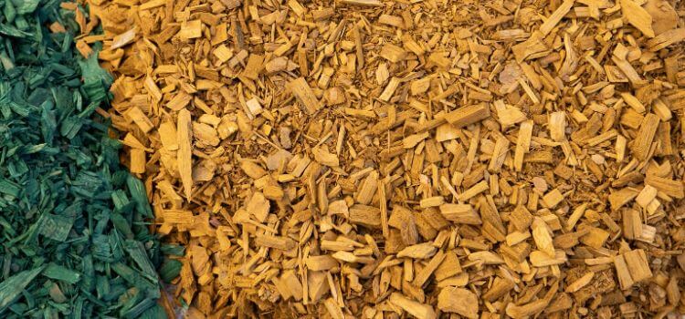 green mulch yellow mulch